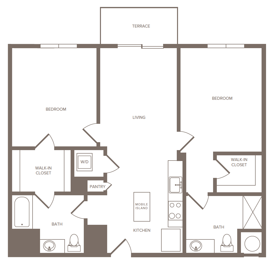 Floorplan for Apartment #2356, 2 bedroom unit at Halstead Parsippany